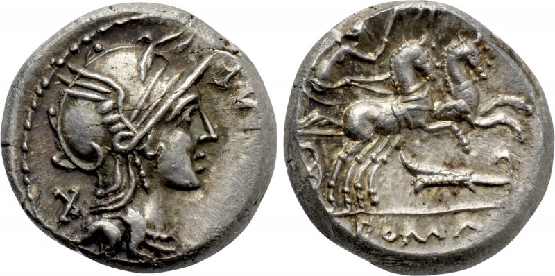 M. CIPIUS M. F. Denarius (115-114 BC). Rome. 

Obv: M CIPI M F. 
Helmeted hea...
