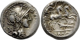 M. CIPIUS M. F. Denarius (115-114 BC). Rome.