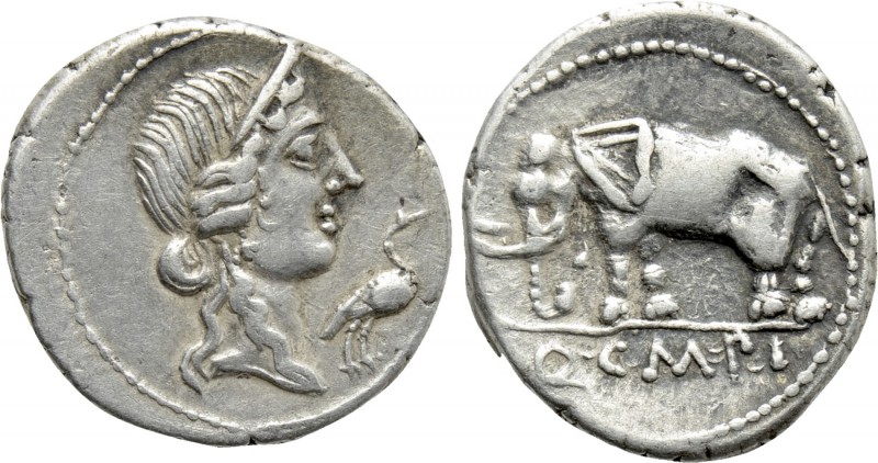 Q. CAECILIUS METELLUS PIUS. Denarius (81 BC). Uncertain mint in northern Italy. ...