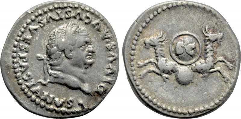 DIVUS VESPASIAN (Died 79). Denarius. Rome. Struck under Titus. 

Obv: DIVVS AV...