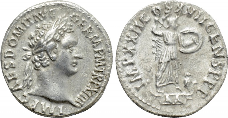 DOMITIAN (81-96). Denarius. Rome. 

Obv: IMP CAES DOMIT AVG GERM P M TR P XIII...