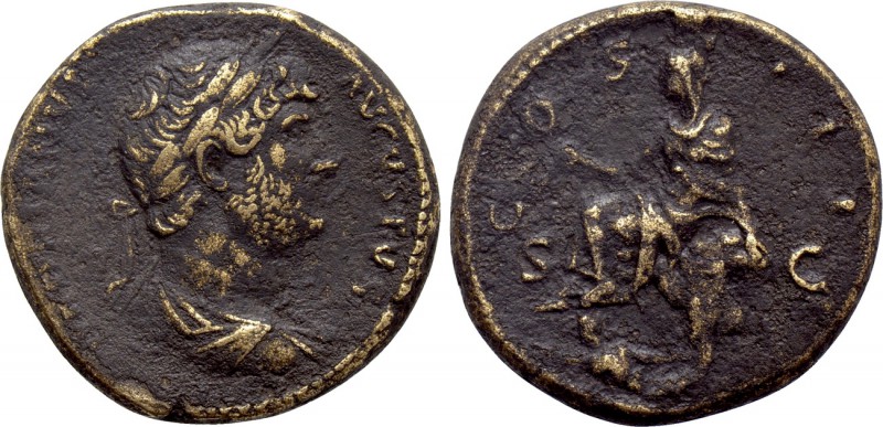 HADRIAN (117-138). As. Rome. Struck for use in Seleucis & Pieria. 

Obv: HADRI...