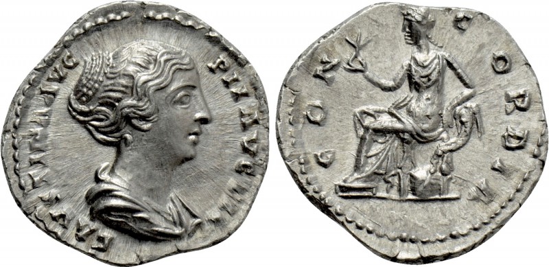 FAUSTINA II (Augusta, 147-175). Denarius. Rome.

Obv: FAVSTINA AVG PII AVG FIL...