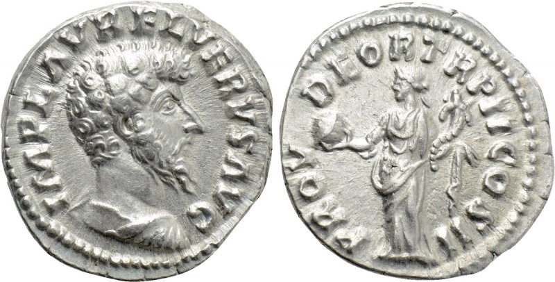 LUCIUS VERUS (161-169). Denarius. Rome. 

Obv: IMP L AVREL VERVS AVG. 
Barehe...