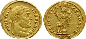 CONSTANTIUS I (305-306). GOLD Aureus. Ticinum.
