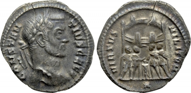 CONSTANTIUS I (Caesar, 293-305). Argenteus. Rome. 

Obv: CONSTANTIVS CAES. 
L...