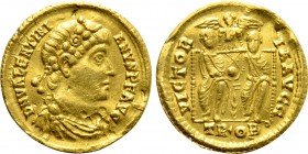 VALENTINIAN I (364-375). GOLD Solidus. Treveri.
