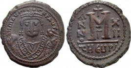MAURICE TIBERIUS (582-602). Follis. Theoupolis (Antioch). Dated RY 12 (594/5).