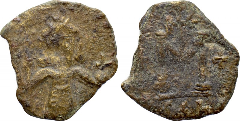 TIBERIUS III (APSIMAR) (698-705). Follis. Uncertain mint in Sicily, possibly Cat...