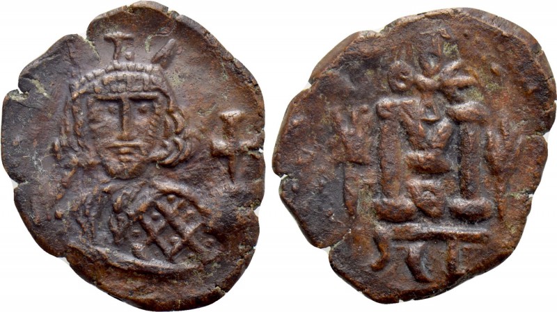THEODOSIUS III OF ADRAMYTIUM (715-717). Follis. Syracuse. 

Obv: Crowned bust ...