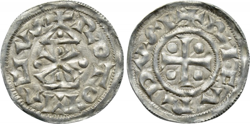 FRANCE. Normandie. Richard I (943-996). Denier. Rotomagus (Rouen). 

Obv: RICA...
