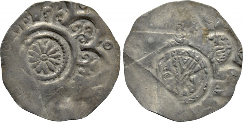 GERMANY. Nürnberg. Friedrich I Barbarossa (1152-1190). Pfennig. 

Obv: Rosette...