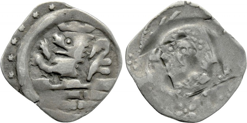 GERMANY. Regensburg. Heinrich XIII (1253-1290). Pfennig. 

Obv: Crowned lion r...