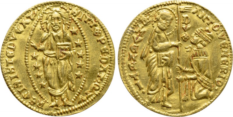 ITALY. Venice. Antonio Venier (1382-1400). GOLD Ducato. 

Obv: ANTO VЄNЄRIO / ...