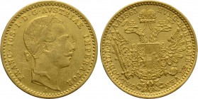 AUSTRIA. Franz Josef I (1848-1916). GOLD Ducat (1863-A). Wien (Vienna).