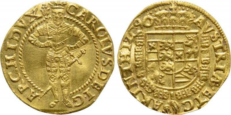 HOLY ROMAN EMPIRE. Charles (Archduke of Inner Austria, 1564-1590). GOLD Ducat (1...