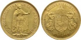 HUNGARY. Franz Josef I (1848-1916). GOLD 10 Korona (1904-KB). Kremnitz.