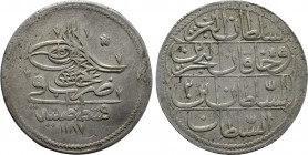 OTTOMAN EMPIRE. Abd al-Hamid I (AH 1187-1203 / AD 1774-1789). Piastre. Qustantînîya (Constantinople). Dated year 2 (1775).