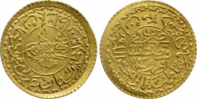 OTTOMAN EMPIRE. Mahmud II (AH 1223-1255 / 1808-1839 AD). GOLD Cedid Adliye Altını. Qustantiniya (Constantinople) mint. Dated AH 1223//18 (1826 AD).