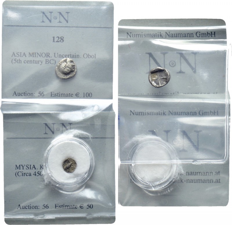2 Greek Coins. 

Obv: .
Rev: .

. 

Condition: See picture.

Weight: g....