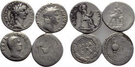 4 Scarce Roman Denari: Brutus, Galba, Nero and Augustus.