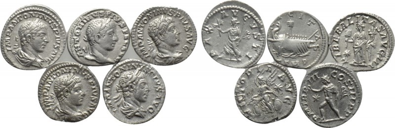 5 Denari of Elagabal. 

Obv: .
Rev: .

. 

Condition: See picture.

Wei...