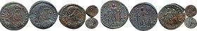 5 Late Roman Coins of Vetranio and Leo.