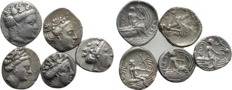 5 Tetrobols of Histiaia. 

Obv: .
Rev: .

.

Duplicates of the BCD collec...