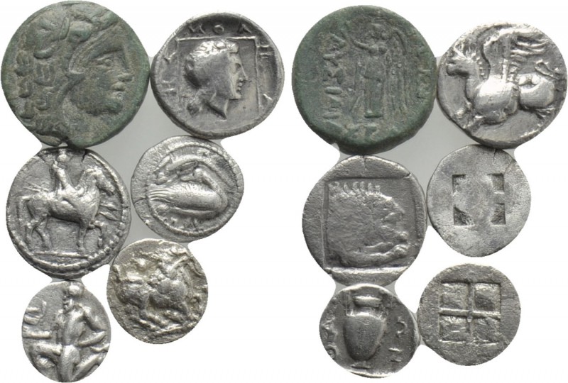 6 Greek Coins. 

Obv: .
Rev: .

. 

Condition: See picture.

Weight: g....