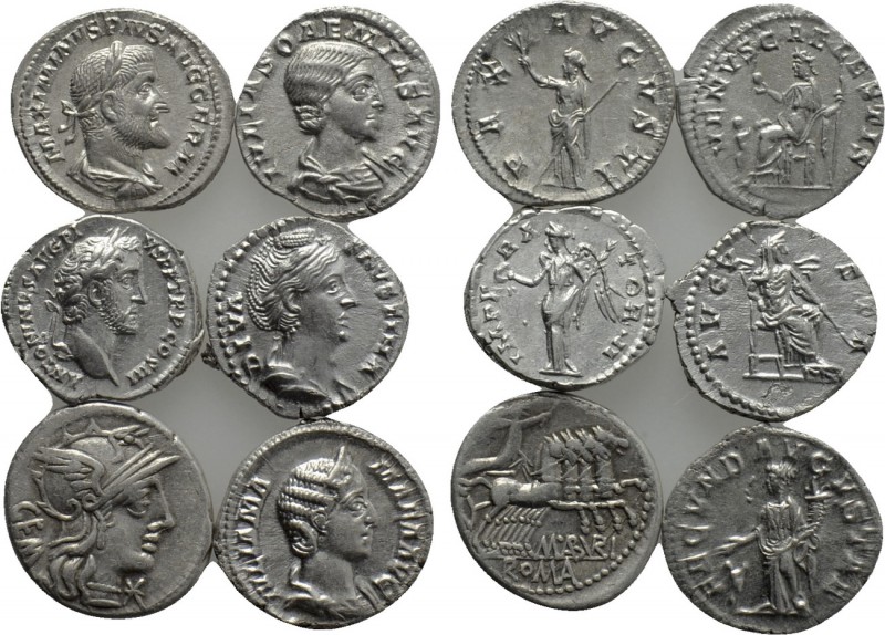 6 Roman Denari. 

Obv: .
Rev: .

. 

Condition: See picture.

Weight: g...
