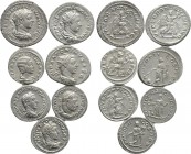 7 Coins of Elagabal and his Family.