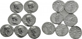 7 Denari of Domitian, Trajan and Hadrian.