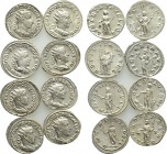 8 Antoniniani of Volusianus and Trebonianus Gallus.