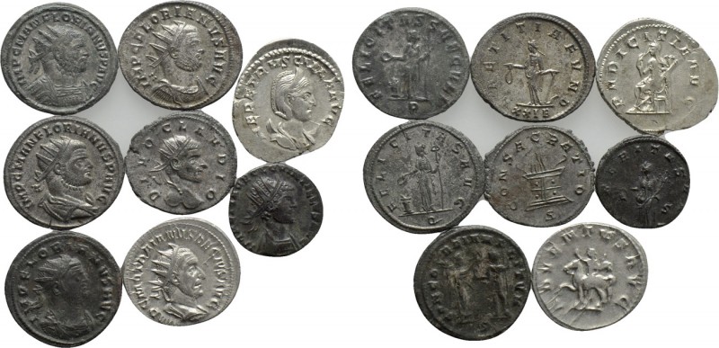 8 Antoniniani. 

Obv: .
Rev: .

. 

Condition: See picture.

Weight: g....