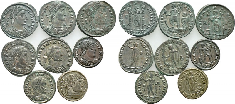 8 Late Roman Coins. 

Obv: .
Rev: .

. 

Condition: See picture.

Weigh...