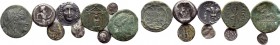 9 Greek coins.