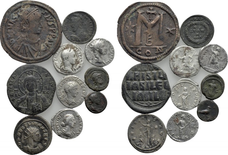 10 Roman and Byzantine Coins. 

Obv: .
Rev: .

. 

Condition: See picture...