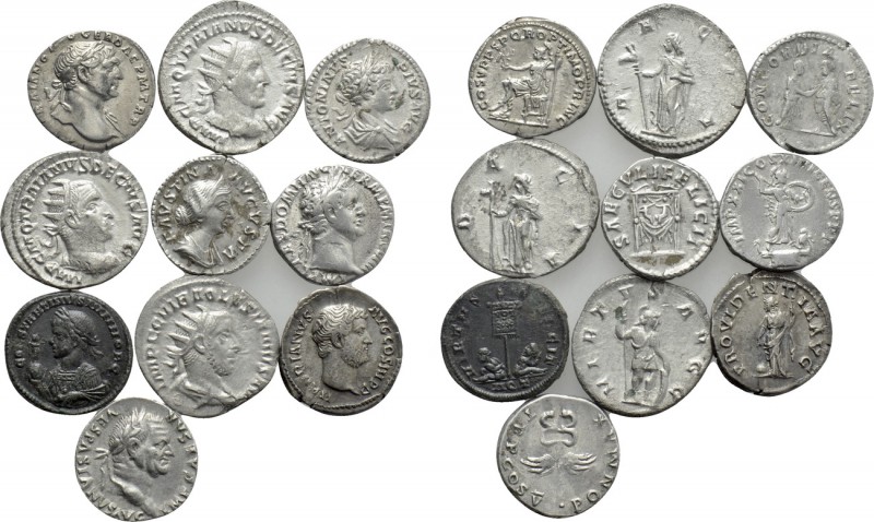 10 Roman Coins. 

Obv: .
Rev: .

. 

Condition: See picture.

Weight: g...