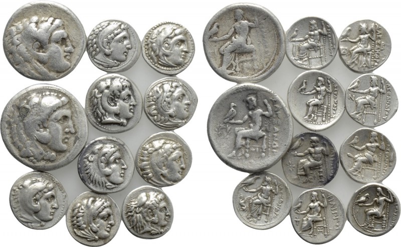 11 Drachms and Tetradrachms of Alexander the Great and his Successors. 

Obv: ...