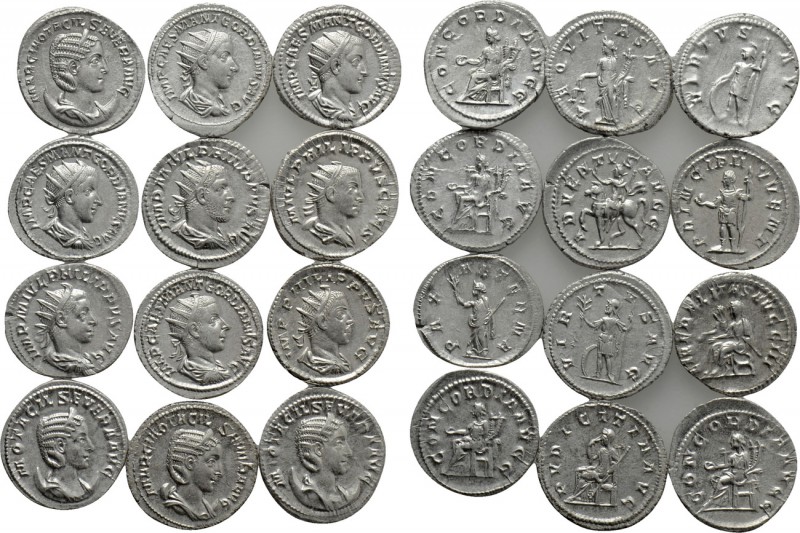12 High Grade Antoniniani. 

Obv: .
Rev: .

. 

Condition: See picture.
...