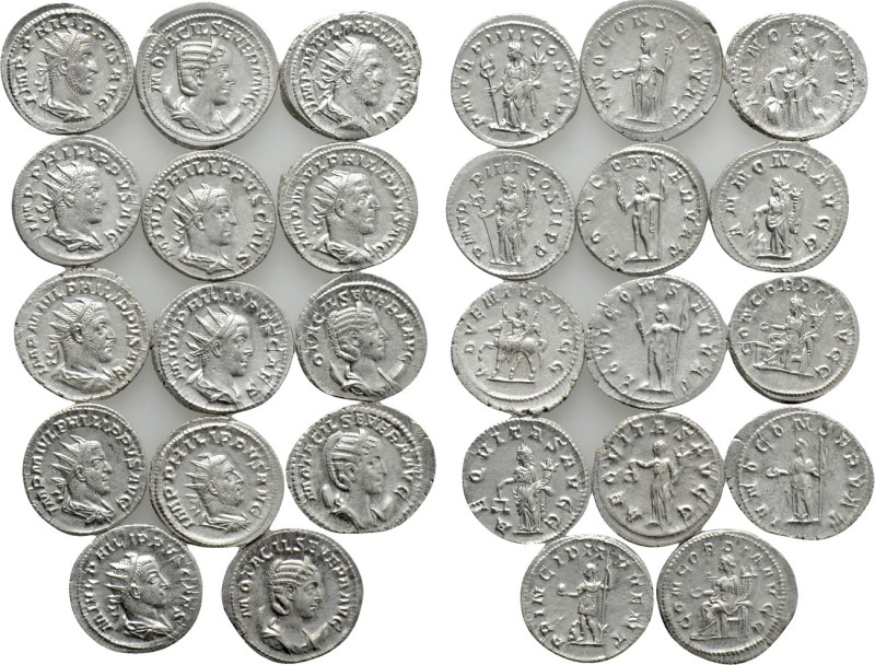 14 Antoniniani. 

Obv: .
Rev: .

. 

Condition: See picture.

Weight: g...