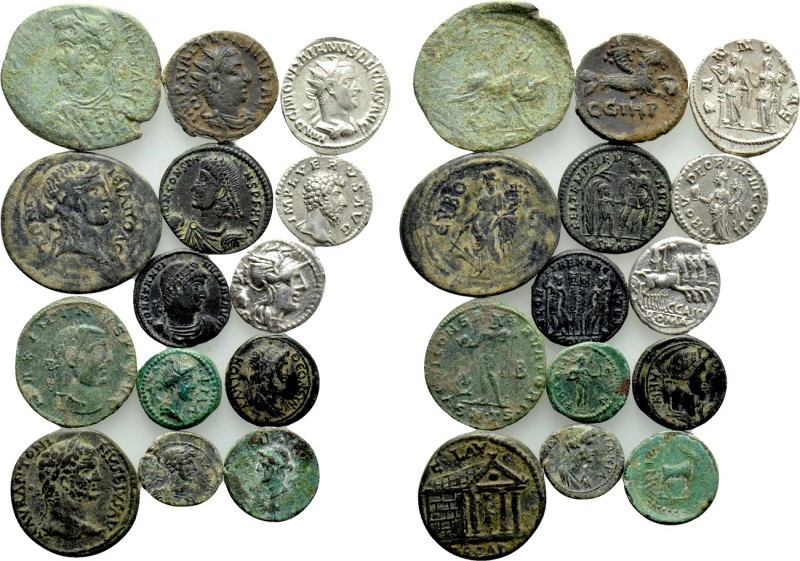 14 Roman Imperial and Provincial Coins. 

Obv: .
Rev: .

. 

Condition: S...