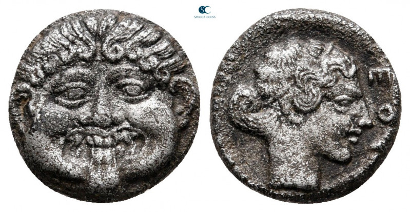 Macedon. Neapolis circa 400-350 BC. 
Hemidrachm AR

10 mm, 1,78 g



very...