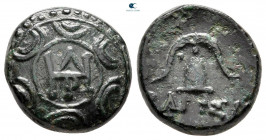 Kings of Macedon. Pella. Demetrios I Poliorketes 306-283 BC. Half Unit Æ
