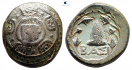 Kings of Macedon. Uncertain mint. Pyrrhos (of Epiros) 287-285 BC. Bronze Æ