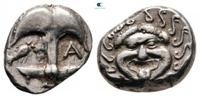 Thrace. Apollonia Pontica circa 450-390 BC. Drachm AR