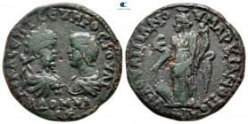 Moesia Inferior. Marcianopolis. Septimius Severus, with Julia Domna AD 193-211. Pentassarion Æ