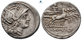 L. Sentius C.f 101 BC. Rome. Denarius AR