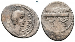 Octavian 44-27 BC. Military mint in Italy. Denarius AR
