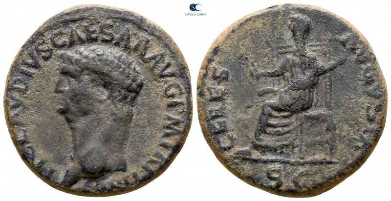Claudius AD 41-54. Rome
Dupondius Æ

28 mm, 12,78 g



very fine